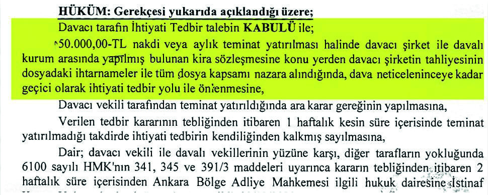 İŞLETMECİ TARAFINDAN AÇILAN