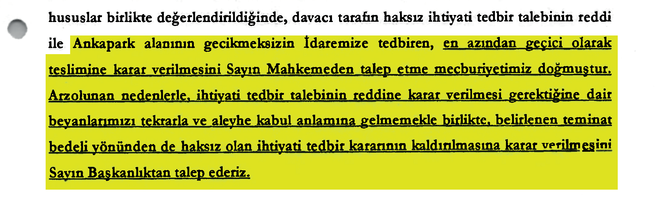 İŞLETMECİ TARAFINDAN AÇILAN DAVADA, MART 2021
