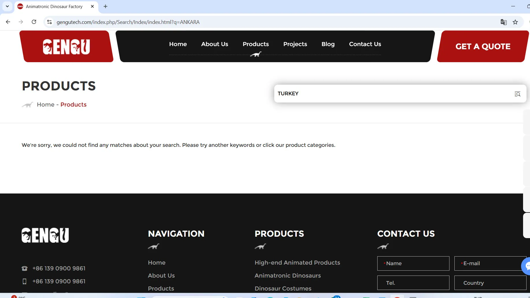 GENGU sitesinde TURKEY araması - sonuç yok