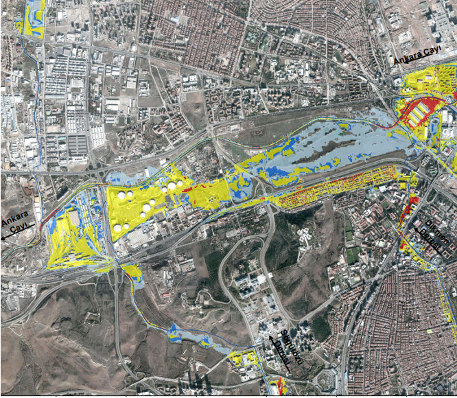 Tarım ve Orman Bakanlığı raporuna göre yüksek ve çok yüksek riskli bölgeleri gösteren harita
